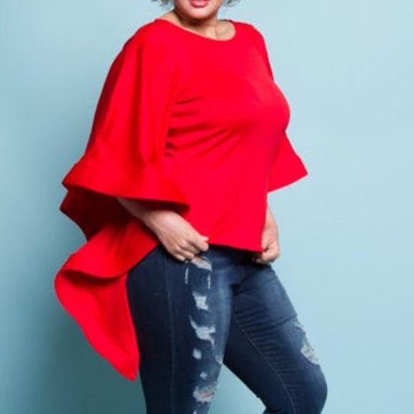 Plus Black Kimono Sleeve Fashion Top Blouse - Picture 5 of 8